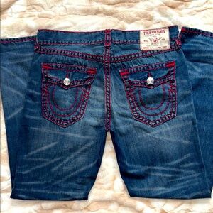 True Religion Ricky Red Stitch Jeans